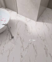 Carreaux de porcelaine effet marbre blanc modernes pour intérieur/extérieur 60x60cm, ignifuges, durables, antidérapants pour villas, centres commerciaux et écoles