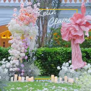 6.6x5 FT <b>Gold</b> Metal Lightweight Balloon Flower Arch Stand Birthday Party Supplies Photo Booth Background Wedding <b>Backdrop</b> Stand - Product Image 6