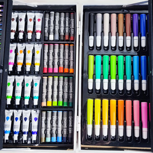 GF Art Supplies 145pcs Art Crafts Painting Coloring Drawing Case Deluxe Portable Metal Aluminium Art Set for Kids Teens Adults - Product Image 4
