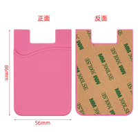 Accessoires de téléphone personnalisés, autocollant arrière, porte-cartes en silicone pour téléphone portable, porte-cartes de crédit pour téléphone portable