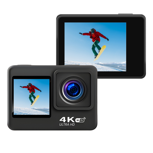 Newest HD 4k Dual Screen Sport Action Camera Motorcycle Bike Helmet Riding Camera 30M Waterproof Sport Camera with WIFI