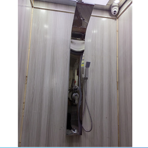 Ensemble de douche sanitaire Water Drop en acier inoxydable 304, pomme de douche suspendue avec robinet mélangeur et tuyau - Product Image 2