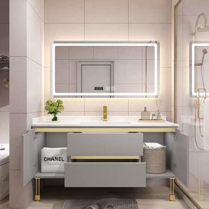 Equipos de baño de estilo de pie Muebles Tocador <span class=keywords><strong>Lavadora</strong></span> Gabinetes de baño Juego de baño negro completo - Product Image 4