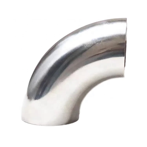 כיתה סניטרית 304 נירוסטה 90-המרפק מראה חיצוני ליטוש הטבעה ריתוך בהיר אביזרי צינור מעקה - Product Image 3