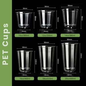 Vasos <span class=keywords><strong>de</strong></span> Plástico Desechables Transparentes <span class=keywords><strong>de</strong></span> PET o PP Rígido <span class=keywords><strong>de</strong></span> 16 oz con Fondo Redondo para Té <span class=keywords><strong>de</strong></span> Burbujas, Café Helado, con Tapas y Logotipo Personalizado - Product Image 5