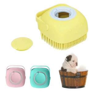 Sıcak satış çevre dostu silikon Pet banyo fırça sınır ötesi köpek ve kedi masaj bakım artefakt için Pet temizlik ve banyo - Product Image 6
