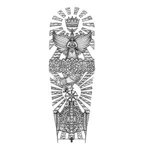 Autocollant de <span class=keywords><strong>tatouage</strong></span> temporaire lavable de qualité supérieure, couvrant tout le bras, pour hommes, écologique, imperméable, longue durée, 15 - Product Image 4