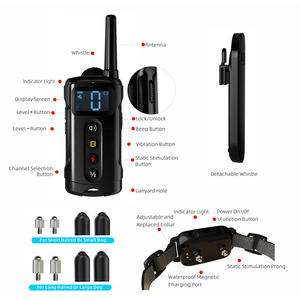 Kalung pelatihan anjing kerah E dapat diisi ulang tahan air kalung pelatihan anjing jarak jauh Anti gonggongan - Product Image 3