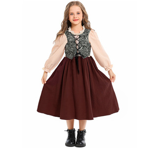 BAIGE Vêtements <span class=keywords><strong>de</strong></span> bière allemande rétro pour hommes pour Halloween Festival culturel traditionnel <span class=keywords><strong>Tenue</strong></span> <span class=keywords><strong>de</strong></span> performance artistique pour enfants sur le campus - Product Image 6