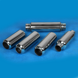 Résonateur d'échappement en acier inoxydable avec entrée de 2,5 pouces, corps surdimensionné, nouveau noyau en maille, haut débit, couple élevé, tuyau intermédiaire universel, silencieux - Product Image 4