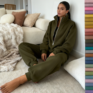 TANK314 Ensemble de vêtements de sport 3 pièces pour femmes Vêtements de sport en polaire respirante Motif solide Imprimé Sports Femmes pour l'automne - Product Image 1