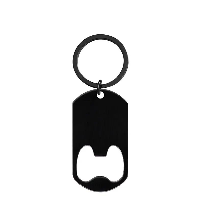 Factory Wholesale High Polish Blank Message Logo Engraved Custom Stainless Steel Dog Tag Keychain For Diy Bag Car Key Holder