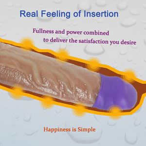 Dildo Realista con Textura Transparente <span class=keywords><strong>de</strong></span> Silicona, Pene Suave con Aspecto <span class=keywords><strong>de</strong></span> Piel Real para Parejas y Esposos - Product Image 5