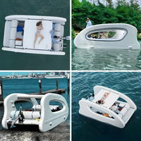 Catamaran Maison Gonflable Personnalisé en PVC, Catamaran Yacht à Ponton Plat pour Loisirs Familiaux et Usage Touristique
