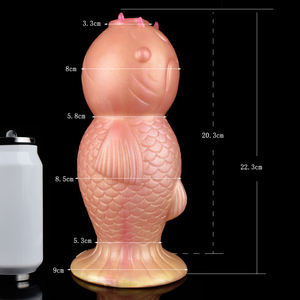 Precio de fábrica 8 pulgadas FAAK artificial de gran tamaño en forma de pez realista tapón anal silicona suave insertable juguete sexual grandes consoladores anales - Product Image 5