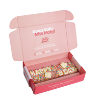 Boîtes d'emballage en carton pliables personnalisées en gros pour biscuits, brownies, gâteaux, boîtes d'expédition pour beignets avec logo