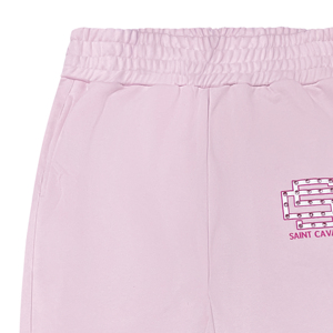 High Quality <b>Light</b> Pink SC Logo Print Stud Stone Wide Leg Sweatpants Elastic Waist Casual Knit <b>Trousers</b> Streetwear Pants for Men - Product Image 3