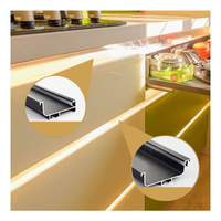 Services de découpe CNC et de soudure pour poignées carrées en alliage d'aluminium LED pour cuisine moderne, couleur personnalisée, série 6000, décorations GOLA-J-L