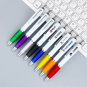 Advertising Pen Can Print Logo Press Multi Color Plastic Ball Point Pen Business Promotion Gift Pen