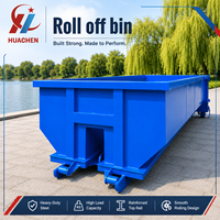 Conteneur à déchets robuste en acier pour travaux de construction, usage industriel et commercial