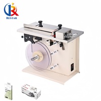 Machine d'étiquetage semi-automatique pour coins de boîtes, type L de bureau, applicateur d'étiquettes anti-effraction pour cartons et cosmétiques