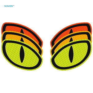 Autocollant réfléchissant pour voiture Bande d'avertissement en forme d'<span class=keywords><strong>oeil</strong></span> Bandes réfléchissantes Marque de sécurité Autocollant protecteur de porte - Product Image 1