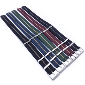 Moda personalizada rojo caqui 20mm 22mm pulsera de nailon balístico correa de muñeca correa de reloj tejida - Product Image 2