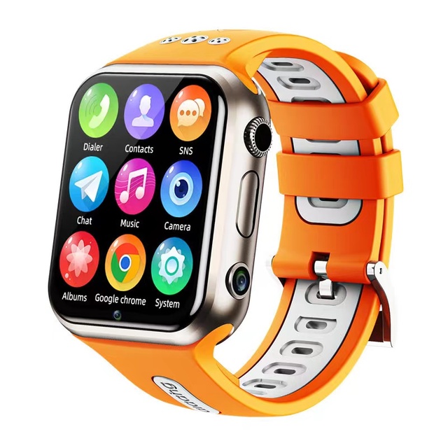 GOOGLEPLAY Gps Wifi Double Camera Video Call Smart Watch with Sim W5 for Men Women 2024 Hot Sale Android 4G White Alloy Wrist