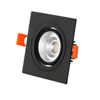 Spot LED COB encastré carré anti-éblouissement à tête simple ou double en fer, grille moderne, angle de faisceau de 120 degrés pour intérieur