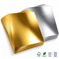 Carton métallisé, carton aluminium, papier aluminium, carton métallique pour boîte cadeau, support à gâteau, emballage