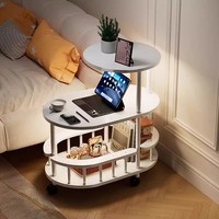 Lampe de chevet minimaliste moderne, porte-manteau, étagère de rangement intégrée, table d'appoint mobile, petite table basse, utilisation multi-espaces