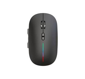 2024 Hot Bán có thể sạc lại RGB 7-nút chuột không dây chế độ kép 2.4 Gam BT mini phong cách tay phải định hướng - Product Image 1