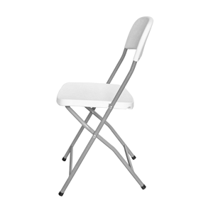 Cadeiras dobradas para uso externo em metal de resina branca fácil de limpar - Product Image 1