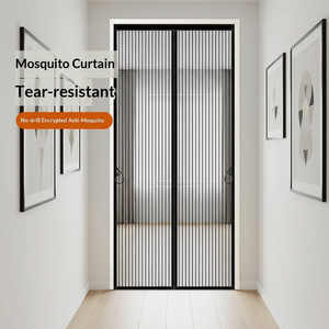 ม่านกันยุงแม่เหล็กสไตล์นอร์ดิกสีดำสำหรับ<span class=keywords><strong>ห้อง</strong></span>นอนและ<span class=keywords><strong>ห้อง</strong></span>นั่งเล่น ไม่ต้องเจาะ ตัดเย็บตามขนาด - Product Image 1