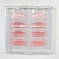 Almofadas de Silicone Coreanas Super Macias com Glitter para Lifting de Cílios, Reutilizáveis, Transparentes, Bastões Autoadesivos para Lifting de Cílios, Protetores para Lifting de Cílios