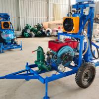 Petite foreuse à eau portable bleue à moteur diesel pour l'agriculture