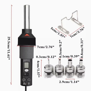Có thể điều chỉnh kỹ thuật số không khí nóng Súng nhiệt Súng hàn Desoldering Hàn trạm SMD BGA 8018lcd + yếu tố làm nóng 220V 110V LCD - Product Image 6