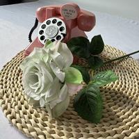 Jade Horizon Handgefertigte Seiden-Flammenrose für Braut, Hochzeit, Valentinstag, Wanddekoration, 50cm, Modern, Hochbeständig, Umweltfreundlich