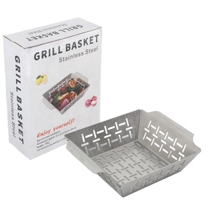 Nueva Tendencia: Parrilla de Carbón Perforada con Orificios de Aire, Cesta para Asar con Dos Asas, Resistente al Calor y Antiadherente - Product Image 6