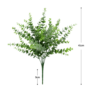 Piante Verdi Artificiali Ornamenti di <span class=keywords><strong>Eucalipto</strong></span> Mazzo di Foglie Erba Decorativa Piante Artificiali - Product Image 2