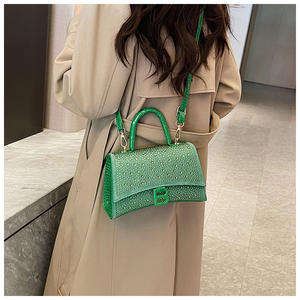 Bolso de mano elegante para mujer, con tachuelas bandolera brillante, bolsos de hombro pequeños a la moda para mujer y Niña - Product Image 2