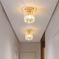 Luminaire de couloir de luxe, minimaliste, moderne, pour entrée, balcon, luminaires suspendus en cristal pour plafond