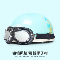 Casque Demi-Coque Rétro Unisexe Harley SMR3C-887 Toutes Saisons pour Scooter Électrique et Moto, Sécurité ABS, Sport, Été, Respirant