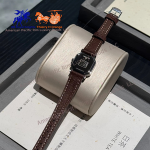 Montre analogique de luxe pour femme Longnes 2025, cadran carré avec petit cristal, bracelet en cuir, mouvement à quartz, chronomètre Hiou - Product Image 5
