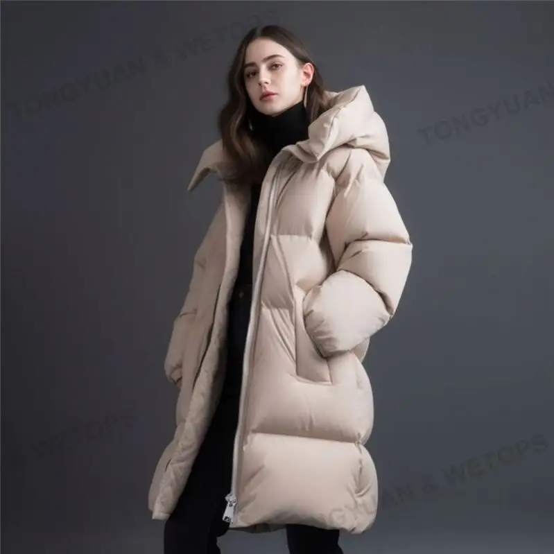 Plus Size Factory Custom Winter Tops Women Long Maxi Puffy Down Padded Coats Women Down Jacket Women