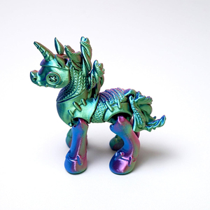 Modèle de licorne imprimé en 3D, jouet articulé réaliste et flexible, figurine mystère, cadeau de Pâques pour bureau de direction - Product Image 3