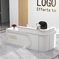 Bureau de réception et de caisse moderne en marbre pour salons de beauté, salons de manucure, centres commerciaux, salons de coiffure - Mobilier commercial écologique