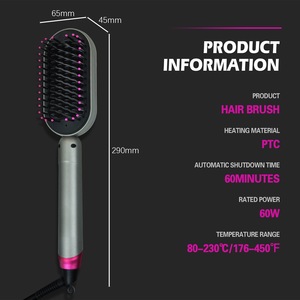 Peigne lisseur professionnel Dsp 220V en céramique tourmaline, chaleur réglable pour cheveux secs et humides - Product Image 2