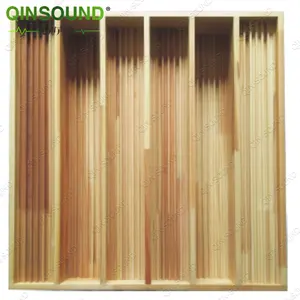 Wooden Acoustic Sound Diffuser Absorption Wall Curved Bass Traps For HIFI Home Cinema