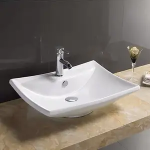 Hot Selling Ceramic Table Sink Latest Design Custom Balcony Wash Basin Above Counter Mounting Bathroom Art Basin